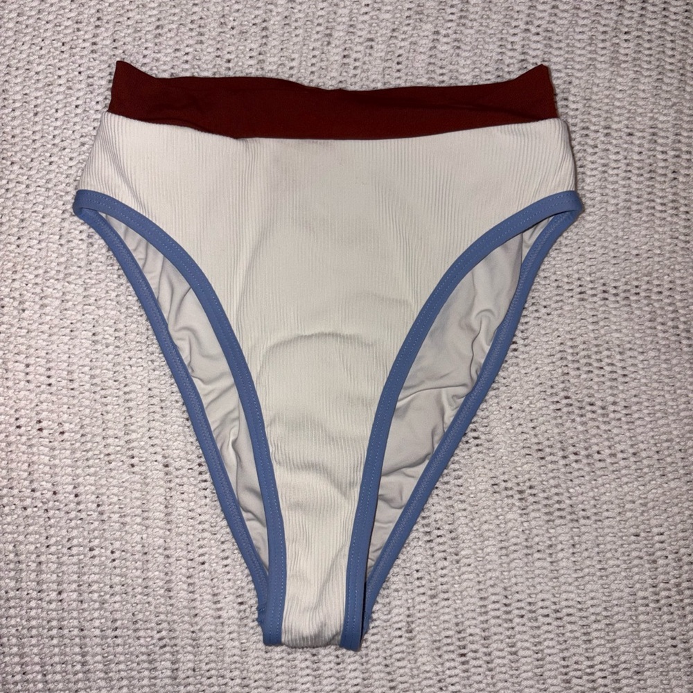 Lspace Frenchi High Waisted ribbed Bikini Bottom